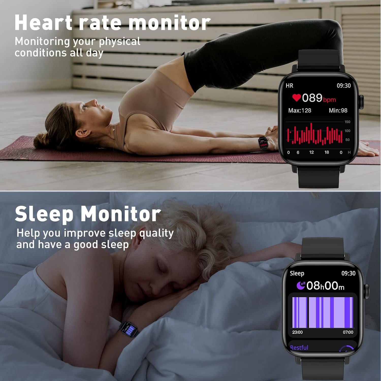 ساعة ذكية مقاومة للماء – تصميم أنيق وأداء عالي لمتابعة نشاطك اليومي – Image 3