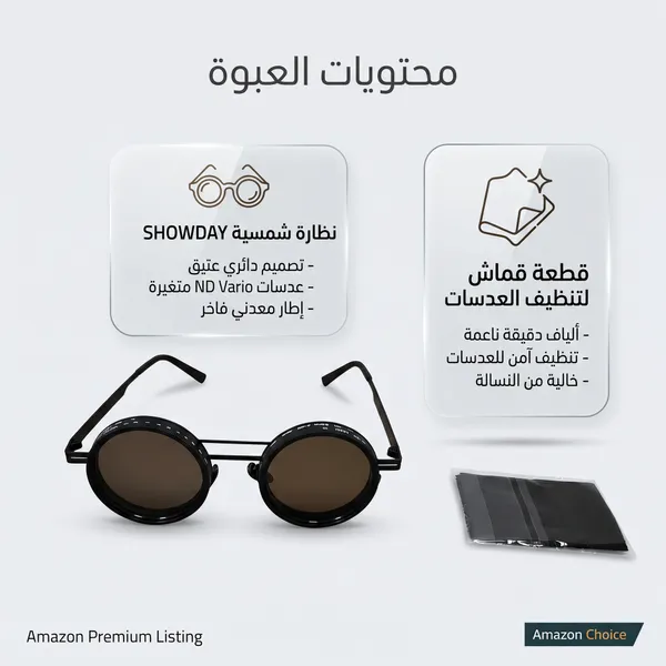 نظارات شمسية SHOWDAY تظليل قابل للتعديل - الصورة 4