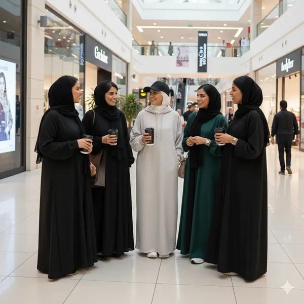 عباية العمرة بغطاء للرأس لون أبيض مقاس XL - الصورة 6